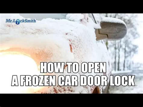 How To Open A Frozen Car Door Lock Mr Locksmith Training Videos Mr