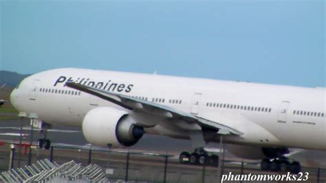 Philippine Airlines 777 300er Takeoff Sydney Airport Youtube