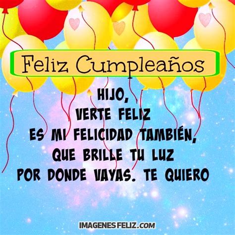 Feliz Cumpleaños HIJO IMÁGENES Feliz Cumpleaños