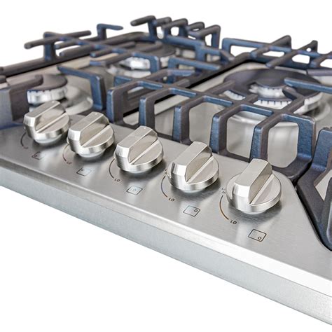 Cooktop De Aço Inox - Fogão Cooktop 5 bocas industrial e profissional em aço INOX 304 - TGrill