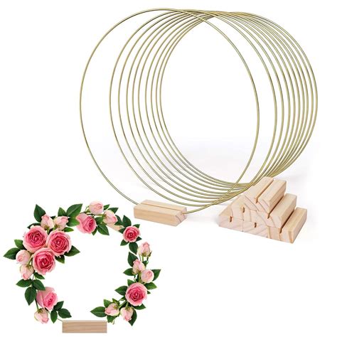 Pack Inch Large Metal Floral Hoop Wreath Macrame Gold Craft Hoop