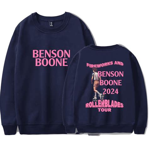 Benson Boone Merch Sweatshirt Fireworks and Rollerblades 2024 Tour ...