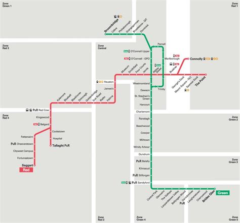 Luas map Dublin - Luas line map (Ireland)