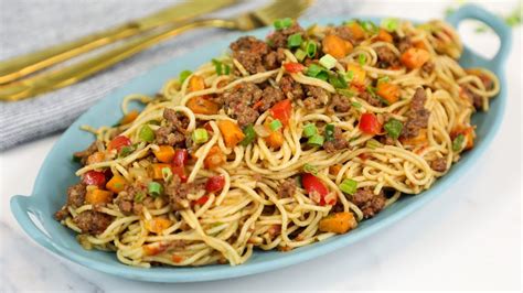 Spaghetti Recipe With Ground Beef And Vegetables | Deporecipe.co