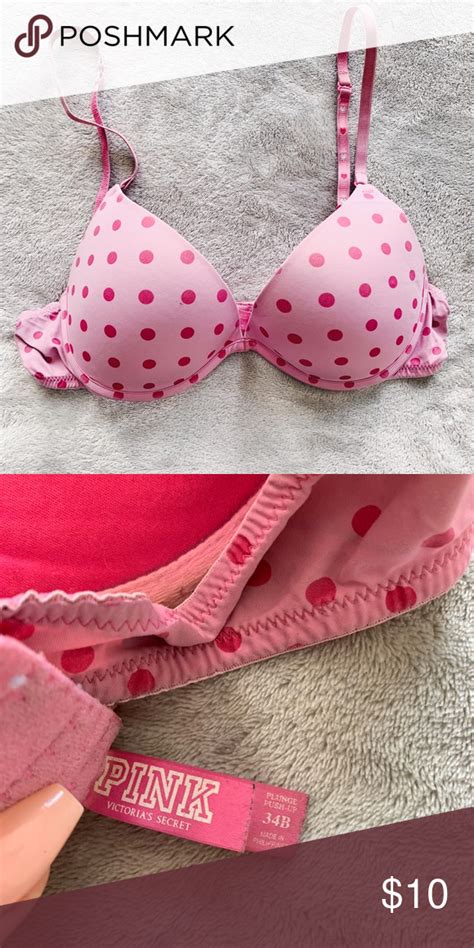 🌻 Victorias Secret Pink Polka Dot Bra Pink Polka Dots Victoria