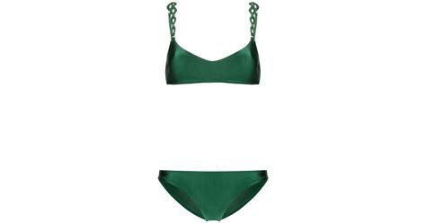 Zimmermann Diamond Trim Bikini Set In Green Lyst UK
