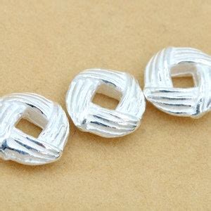 5MM Sterling Silver Spacer Beads Rondelle 5 Pcs Solid Silver 61570 2105