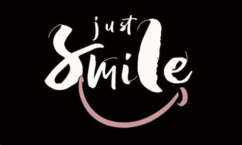 Premium Vector Just Smile In Graffiti Vector Handwritten Quote Just