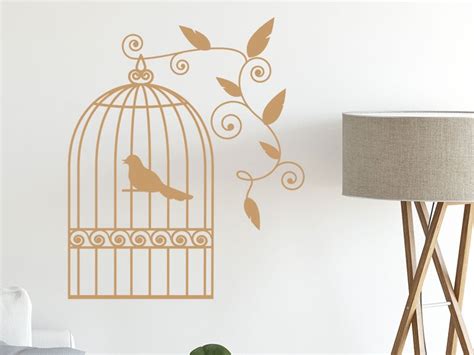 Sticker Cage Oiseaux Florale 2 Magic Stickers