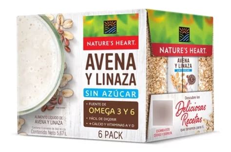 Bebida De Avena Y Linaza Natures Heart 6 De 946 Ml Envío Gratis