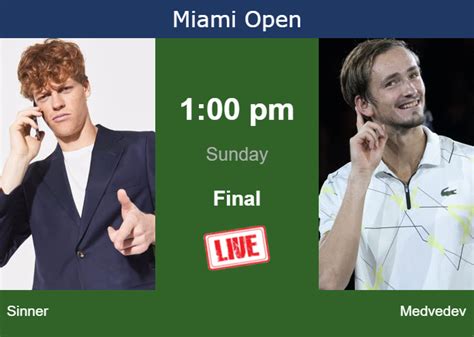 How to watch Sinner vs. Medvedev on live streaming in Miami on Sunday ...