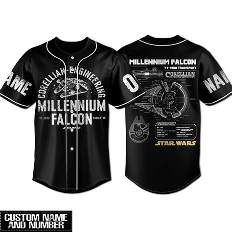 Star Wars Millenium Falcon Baseball Jersey For Fans - Amazinggiftbox