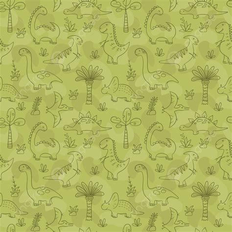 Cute Dinosaurs Dinosaur Dino Doodle Background Wallpaper Illustration