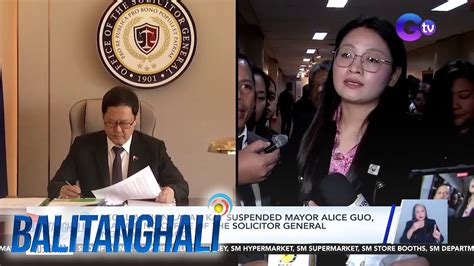 Legal Action Laban Kay Suspended Mayor Alice Guo Ihahain Ng Office