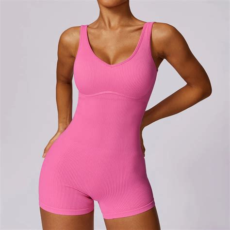Womens-One-Piece-Workout-Jumpsuits-Seamless-Built-in-Bra-Tummy-Control