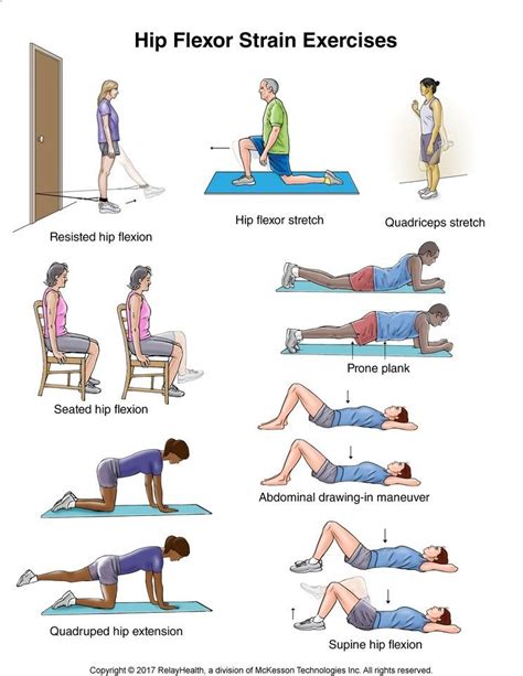 Physical Therapy Exercises For Hip Flexor Strain - Exercise Poster