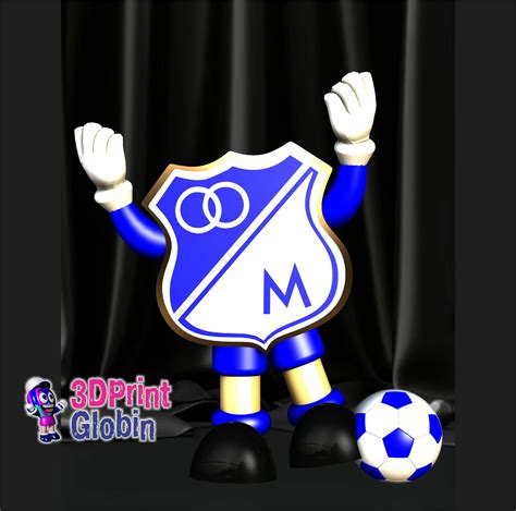 Archivo Stl Escudo Mascota Millonarios 🇨🇴 ・diseño De Impresora 3d Para Descargar・cults