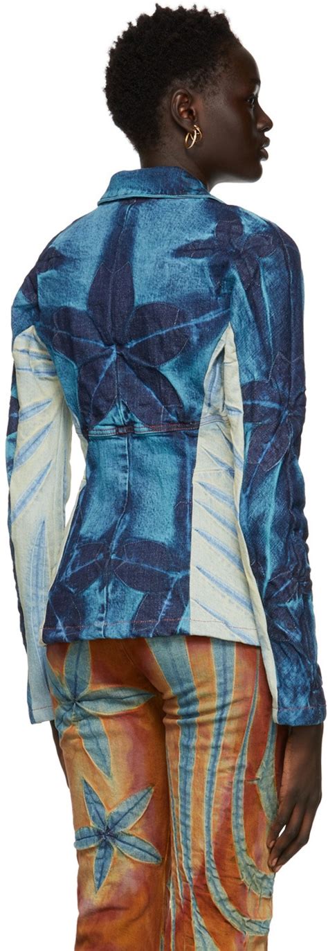 Masha Popova Ssense Exclusive Frosty Patchwork Denim Jacket Masha Popova