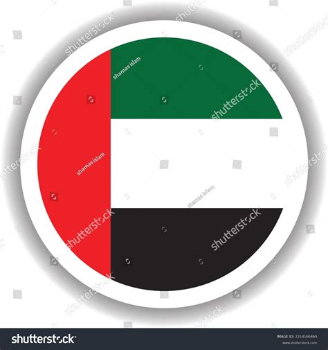 Uae Flag Round Shape Vector Stock Vector (Royalty Free) 2214166469 ...