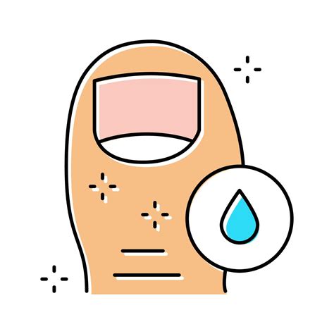 healthy clean toe nail, hygiene color icon vector illustration 19573977