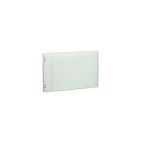 Wilson Jones Green Columnar Ruled Ledger Paper Double Page Format