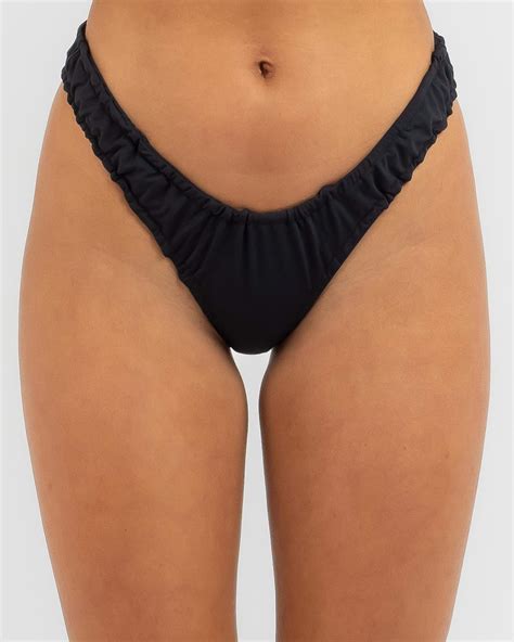 Shop Topanga Aston Ruch G String Bikini Bottom In Black Fast Shipping