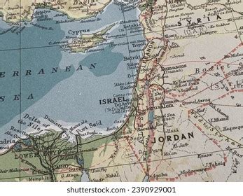 Map Israel Surrounding Countries Middle East Stock Photo 2390929001 ...