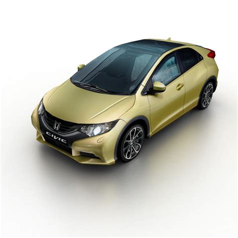 Honda Civic EU 2012 3D Modell 149 3ds C4d Fbx Lwo Ma Obj Max