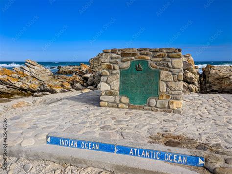 Atlantic And Indian Ocean Meeting Point At Cape Agulhas South Africa