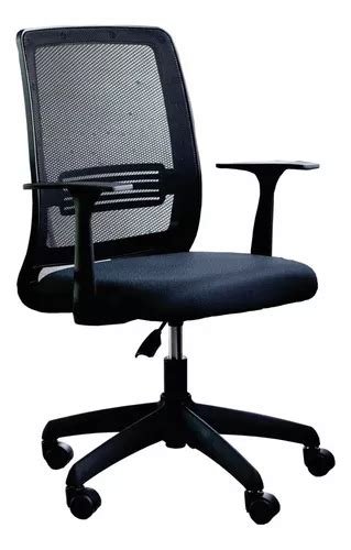 Silla De Oficina Mint Negra Respaldo Ergonómico Apoyo Lumbar