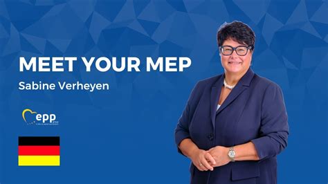 Meet Your Epp Group Mep Sabine Verheyen Germany Youtube