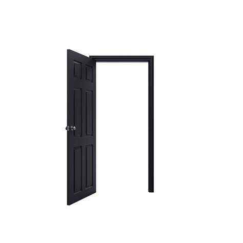 black interior Open Door and Frame 18759357 PNG
