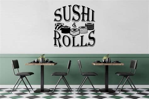 Sushi Bar Wall Decal Sushi Wall Sticker Sushi Wall Art Asian Etsy