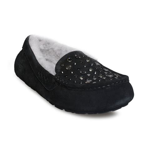 UGG Ansley Studded Bling Black Slippers - Women's - MyCozyBoots