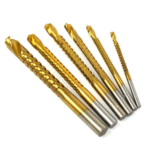 Titanium Coated HSS Woodworking Drills Bit 6pcs