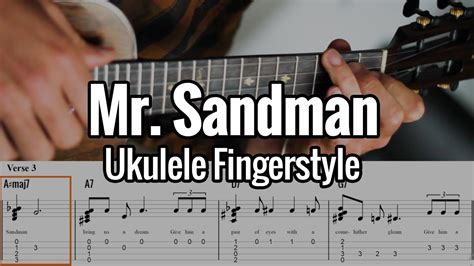 Mr Sandman Ukulele Fingerstyle Tabs On Screen The Chordettes