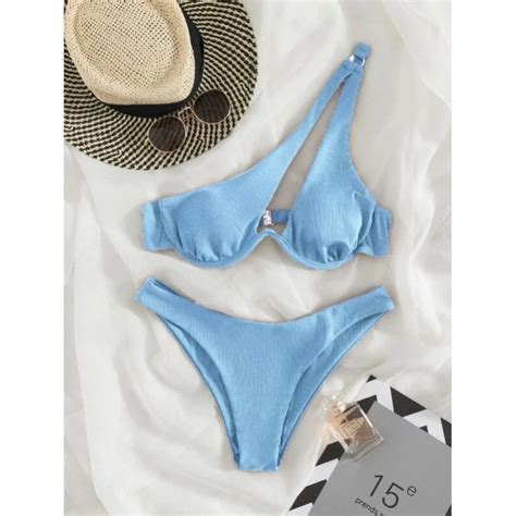 Jual 2023 One Shoulder Bikini Set Sexy Bikinis Swimsuits Cut Out Women S 2 Peices Swimwear