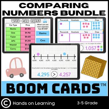 Comparing Numbers Boom Cards Bundle By Hands On Learning LLC TPT