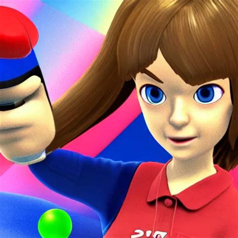 Krea Screenshot Of Emma Stone As A Character In Wii Sport Mii