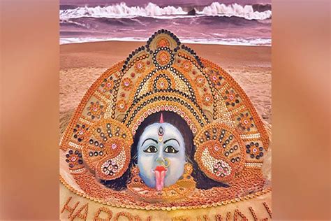 On Diwali Sudarsan Pattnaik Creates Mesmerising Sand Art Of Goddess