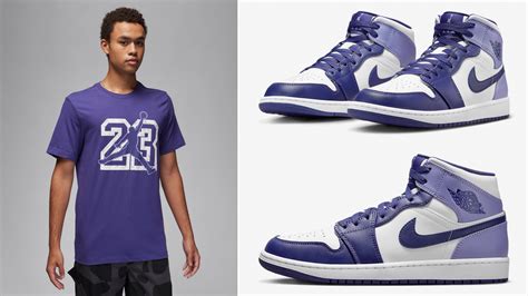 Air Jordan 1 Mid Sky J Purple Shirts Hat Clothing Outfits