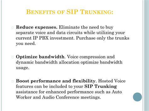 Ppt Benefits Of Sip Trunking Powerpoint Presentation Free Download