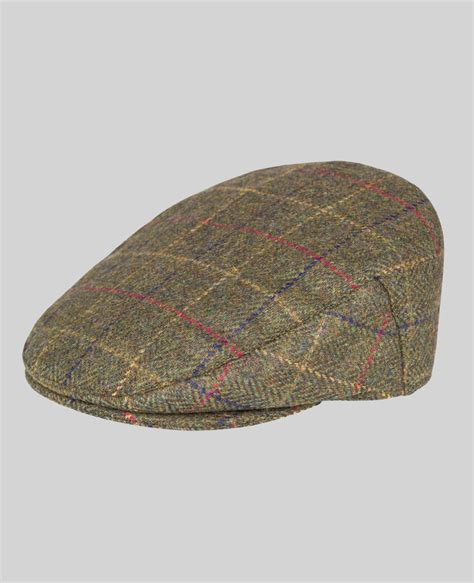 Donegal Tweed Flat Cap In Green Check Flat Caps Magee 1866