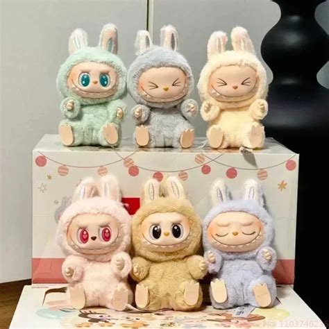 Hot Anime Figure Kawaii Monsters Labubu Have A Seat Series Vinyl Face Doll Model Toy Blind Box