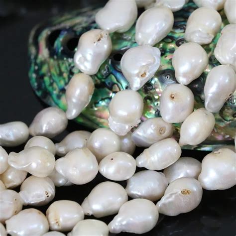 Natural White Cultured Freshwater Pearl Loose Beads Irregular Waterdrop