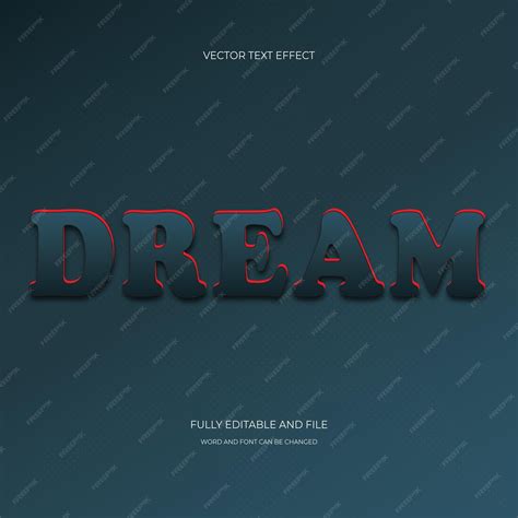 Premium Vector A Blue Background With The Word Dream In Red Letters