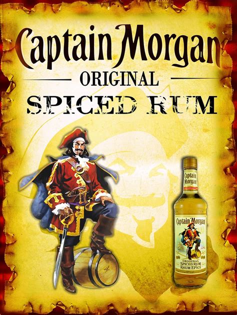 Captain Morgan Original Spiced Rum Retro Metal Tin Wall Signplaque