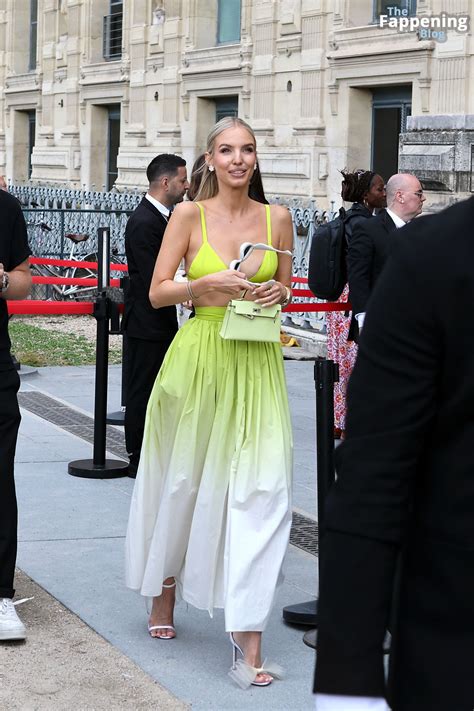 Leonie Hanne Flashes Her Areola At The Elie Saab Show In Paris