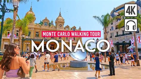 Monte Carlo MONACO 4K Walking Tour Captions Immersive Sound 4K