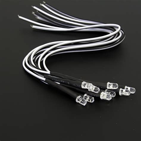 10er Pack 12V LED Mit Kabel Und Vorwiderstand 15000mcd 20 Leds24